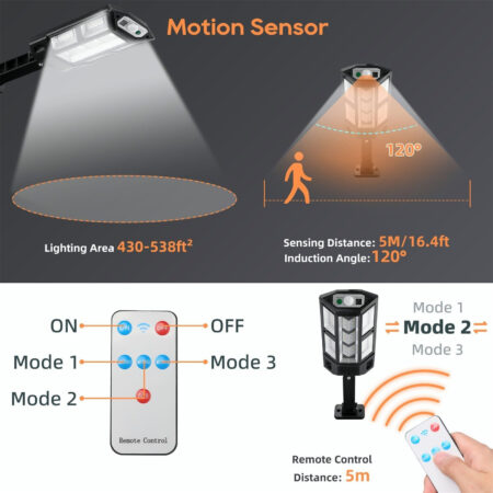 Solar Flood Light With Remote Control - Image 13