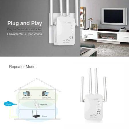 WiFi Repeater with Dual-Band - 1200Mbps Wireless Signal Booster - Image 23