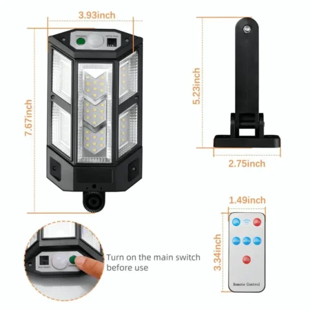 Solar Flood Light With Remote Control - Image 6