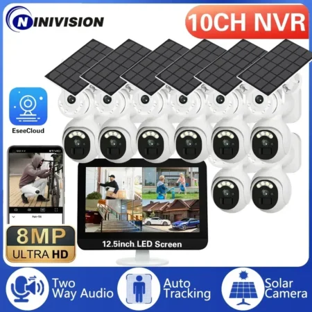 Security Camera Sytem - 10CH 4K Solar Wifi PTZ - Image 7