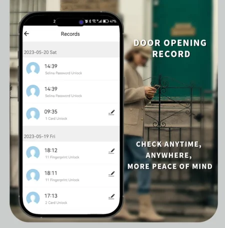 Smart Door Lock with Biometric Fingerprint - Card, Password, and Key Unlock - Image 12