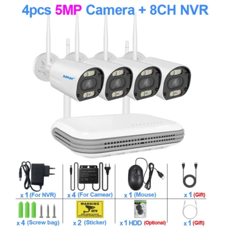 Camera WiFi IP Security System with 1 NVR: Advanced Surveillance Made Easy - Up to 8 CAMs - Image 9