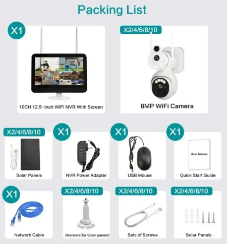 Security Camera Sytem - 10CH 4K Solar Wifi PTZ - Image 10