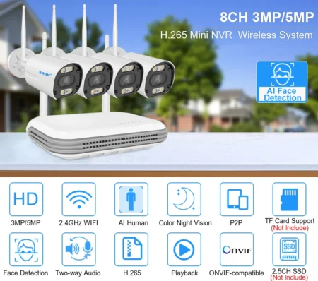 Camera WiFi IP Security System with 1 NVR: Advanced Surveillance Made Easy - Up to 8 CAMs - Image 16