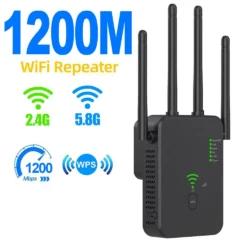WiFi Repeater with Dual-Band - 1200Mbps Wireless Signal Booster
