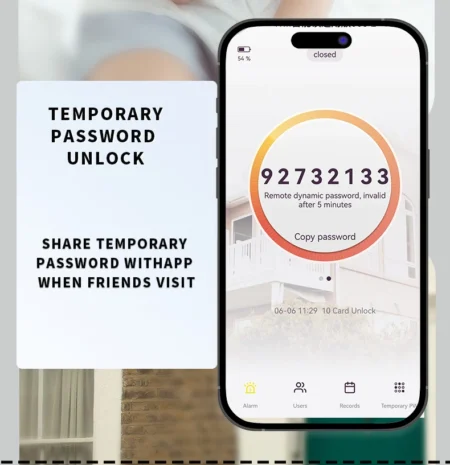 Smart Door Lock with Biometric Fingerprint - Card, Password, and Key Unlock - Image 11