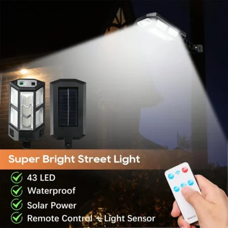 Solar Flood Light With Remote Control - Image 4